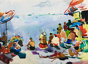 Мельников Фёдор Фёдорович (1920–2003).На пляже. 1970-е.