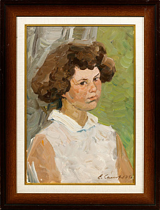 Самсонов Евгений Иванович (р.1926).
Женский портрет. 1975.