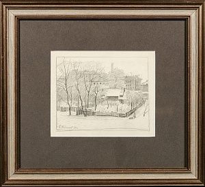 Рыбченков Борис Федорович (1899-1994). Московский дворик. 1958.
