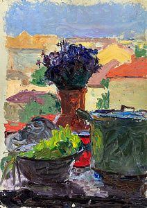 Рудаков Михаил Захарьевич (1914-1985). Натюрморт на окне. 1964.