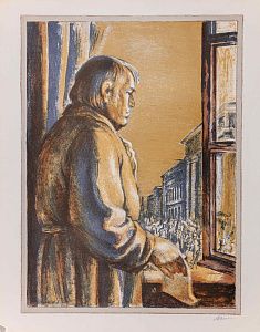 Антонова Лариса Львовна (р. 1948). Портрет И.А.Крылова. Из серии "Басни Крылова". 1988.