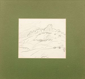 Барто Ростислав Николаевич (1902-1974). Скалы. Эскиз. 1960-е.
