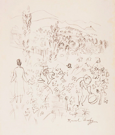 Рауль Дюфи (Raoul Dufy) (1877-1953). 
Сбор винограда. 1953.