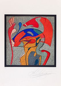 Шемякин Михаил Михайлович (р. 1943). Римский бюст. Из серии "Метафизические композиции. Бюсты и головы". 1970-е - 1980-е.