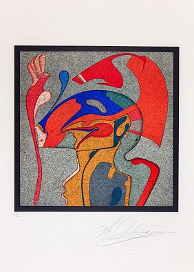 Шемякин Михаил Михайлович (р. 1943). Римский бюст. Из серии "Метафизические композиции. Бюсты и головы". 1970-е - 1980-е.