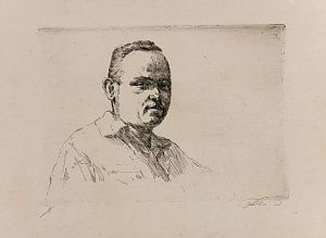 Фейгин Моисей Израилевич (1914-2003). Мужской портрет. 1950-е.