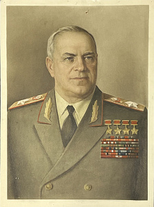 Ефимов Н. Портрет маршала Жукова. 1960-е.