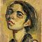 Коган Рахиль Вениаминовна (Бениаминовна) (1912-1975). Портрет девушки вполоборота. 1930-е.