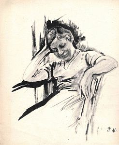 Митурич Петр Васильевич (1887-1956). Спящая в кресле. 1940-е.