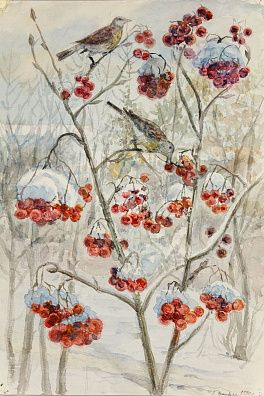 Загрядский Геннадий Тимофеевич (1923-2008). Рябина. 1990.