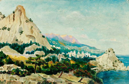 Шматко Иван Иванович (1929-2001). Крымский пейзаж. Симеиз. 1970-е.