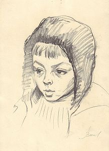 Вишняков Олег Николаевич (1935-2012). Мальчик в шапке. 1960-е - 1970-е.