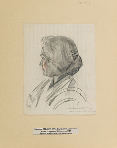 Маторин Михаил Владимирович (1901-1976).Портрет жены художника В.Соколова. 1923.
