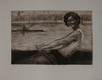 Шор Сарра Марковна (1897-1981).Москва река. Гребля. 1936.