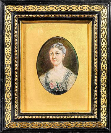 Жан Батист Сабатье Бло ( Jean Baptiste Sabatier-blot) (1801–1881). Портрет дамы с розой. Середина XIX века.