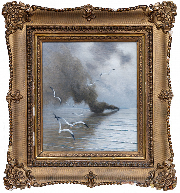 Гофман Оскар Адольфович (1851-1912). 
Чайки над морем. Конец XIX - начало ХХ века.