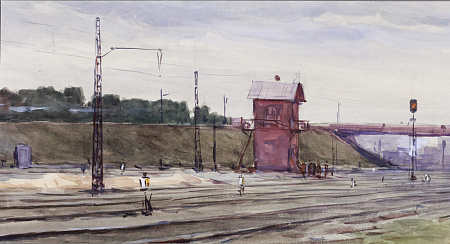 Дородницын Вениамин Павлович (1908-1984). 
Железнодорожная будка. 1960-е.