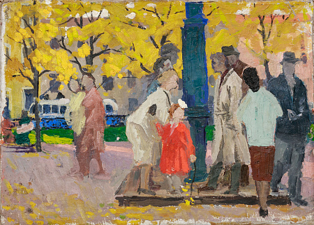 Неизвестный художник. Россия. Городская сцена. 1960-е - 1970-е.