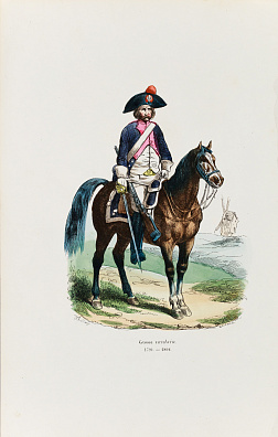 Жозеф Луи Ипполит Белланже (Joseph Louis Hippolyte Bellange) (1800-1866).Кавалерист. Серия "Великая армия".  Вторая треть - середина XIX века.