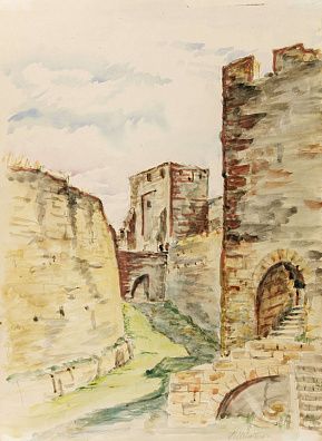 Штейман Алексей Георгиевич (1924-1988). Крепость Аккерман. Ров и нарушная башня. 1960-е - 1970-е.
