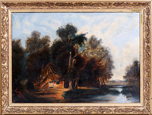 Мулиньер Л. (Moulinier L). 
Дом у озера. 1885.
