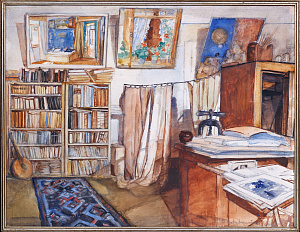 Качура-Фалилеева Екатерина Николаевна (1886-1948). 
Интерьер мастерской. 1920-е.