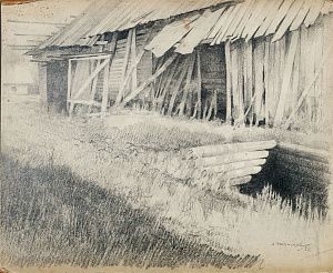 Зеленский Александр Николаевич (1882-1942). 
Сараи. 1926.