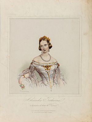 Франсуа Фредерик Шевалье (Francois Frederic Chevalier) (1812-1849).Портрет императрицы Александры Федоровны. По живописному оригиналу К.Робертсон. Середина - вторая половина XIX века.