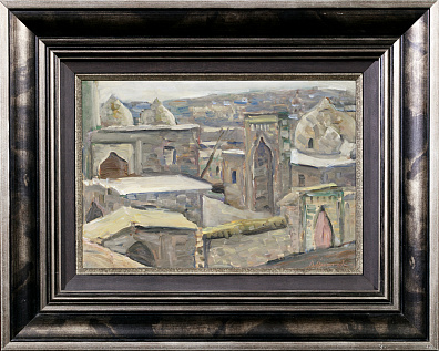 Неизвестный художник. Старые постройки. Баку. 1946.