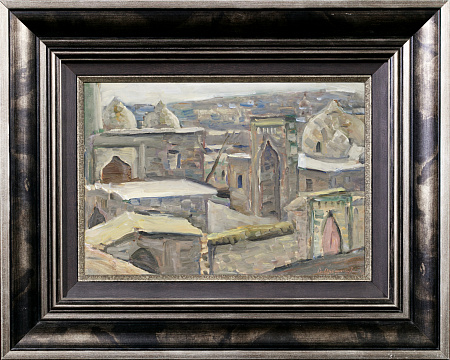 Неизвестный художник. Старые постройки. Баку. 1946.