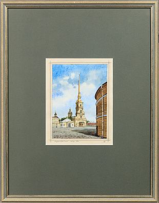 Неизвестный художник. Россия. Вид на Петропавловский собор. 1994.