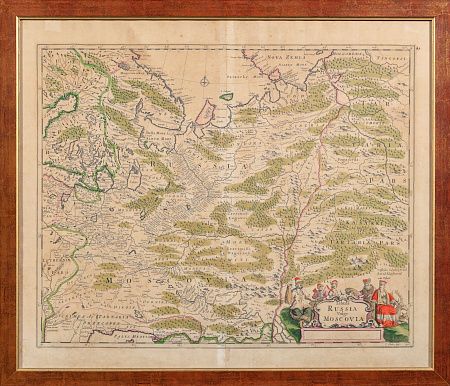 Ж. Лолье (J. Lhaulier) (XVII век); Фредерик Де Вит (Frederick de Wit) (1629-1706). Карта Московии. Около 1680.