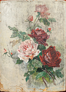 Неизвестный художник. Россия.
Розы. 1900-е.