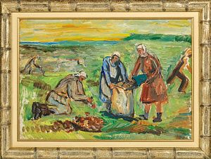 Удальцова Надежда Андреевна (1886-1961). Уборка картофеля. 1956.