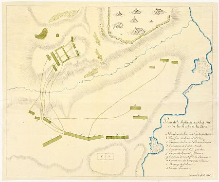 Ф.К.Молл (F.C.Moll) (XVIII в).
План сражения при Ларге 7 июля 1770 между русскими и турками. 1771.