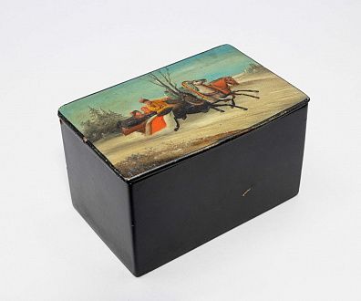 Шкатулка "Тройка лошадей". СССР, 1930 г.