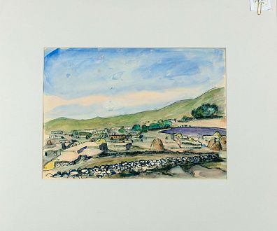 Митурич-Хлебников Май Петрович (1925-2008). 
Вид селения Акко. 1959.