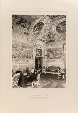 Лист из альбома "Архитектура Ренессанса в Тоскане." (Die Architektur der Renaissance in Toscana). Зал Климента VII. 1913.
