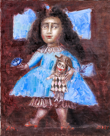 Медведев Андрей Викторович (р.1960) .
Кукла с куклой. 2021.