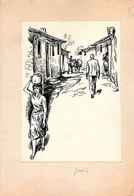 Штеренберг Давид Давидович (1931-2014). Тереза. Иллюстрация к книге Р. Реджани "Завтра, послезавтра". 1977.