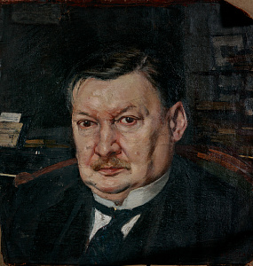 Биленкий Исаак Моисеевич (1889-1950). 
Портрет композитора Александра Глазунова. 1910-е.