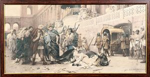 Семирадский Генрих Ипполитович (1843-1902). На арене Колизея. Император Нерон. Конец XIX - начало ХХ века.