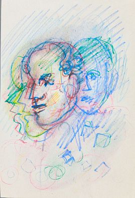 Лабас Александр Аркадьевич (1900-1983).
Портрет мужчины разных ракурсах. 1958.
