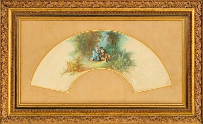 Неизвестный художник. Франция. Эскиз веера. Первая половина XX века.