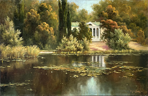 Чудовский Дмитрий Николаевич (1869-1947).Усадьба на берегу озера. 1903.