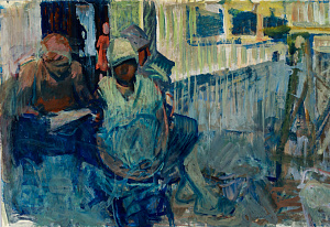 Алексеев Адольф Евгеньевич (1934-2000). 
Семья (Целина). 1964.