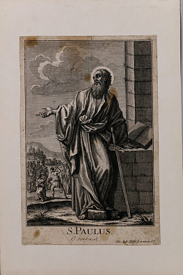 Иоганн Андреас Пфеффель старший (Pfeffel I Johann Andreas) (1674-1748).
Святой Апостол Павел. Середина XVIII века.