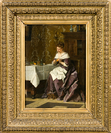 Шарль Франсуа Пекрю (Charles Franсois Pecrus) (1826-1907). 
Девушка с апельсином. Середина XIX века.