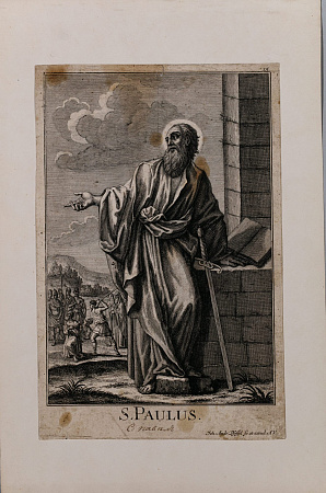 Иоганн Андреас Пфеффель старший (Pfeffel I Johann Andreas) (1674-1748).
Святой Апостол Павел. Середина XVIII века.