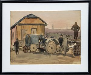 Ечеистов Георгий Александрович (1897-1946). 
Майнефть. Этюд. 1936.